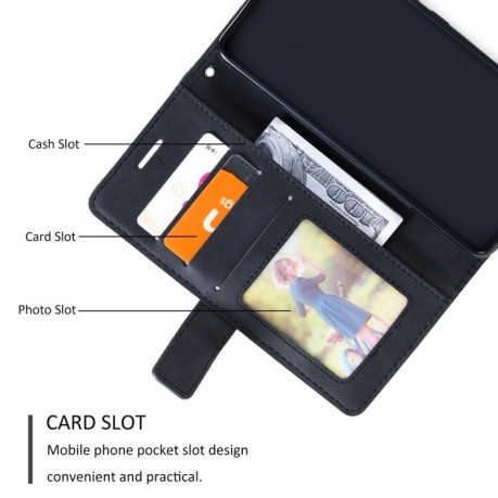 Чохол-книжка Skin Feel Splicing  для Samsung Galaxy S25+ 5G - чорний