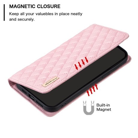 Чохол-книжка Diamond Lattice для Samsung Galaxy A04 4G - рожевий