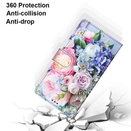 Чохол-книжка Coloured Drawing Cross для Samsung Galaxy M32/A22 4G 4G - Light Pink Bouquet