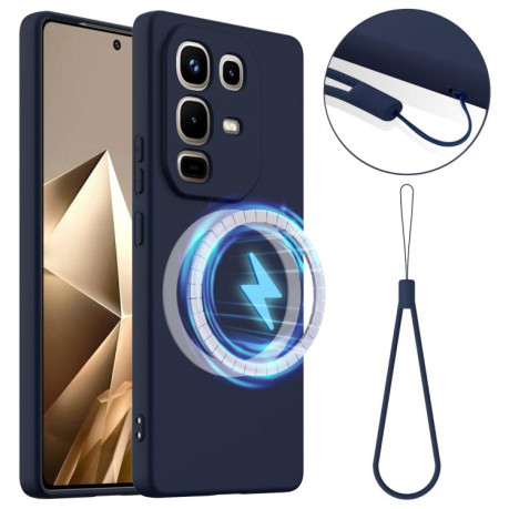 Силиконовый чехол Shockproof Silicone Magsafe для Infinix Note 50 4G / 50 Pro 4G - синий