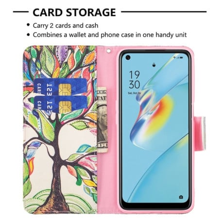 Чохол-книжка Colored Drawing Pattern для OPPO A54 4G / A55 5G - Tree Life