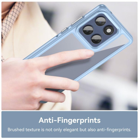 Противоударный чохол Colorful Acrylic Series для Motorola Edge 60 Fusion - синий