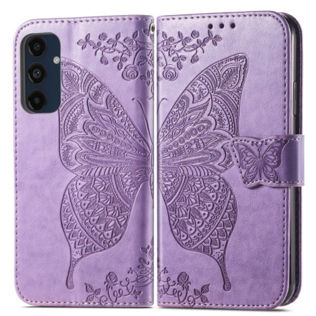 Чохол-книжка Butterfly Love Flower Embossed для Samsung Galaxy A16 - фіолетовий