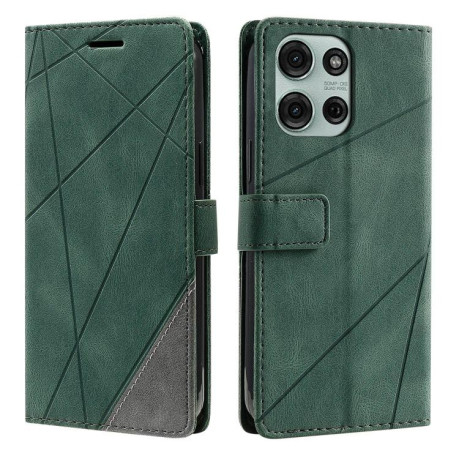 Чохол-книжка Skin Feel Splicing для Motorola Moto G75 5G - зелений