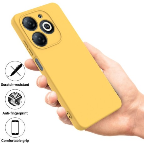 Силиконовый чехол Solid Color Liquid Silicone на Infinix Smart 8 HD / Smart 8 Pro - желтый