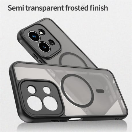 Чехол Fan Dun Series гибрид Frosted с Magsafe на Xiaomi Redmi 15C 5G / 4G EU 173mm - черный