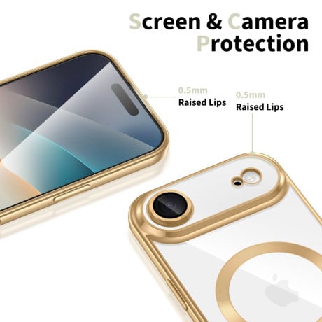 Чохол Tech-Protect MagFlex MagSafe на iPhone Air - Transparent Gold