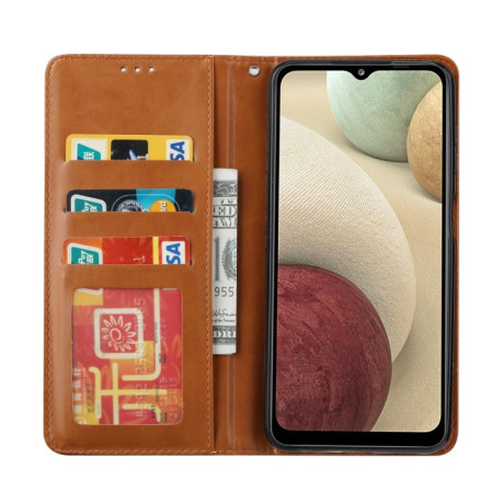 Чохол-книжка Knead Skin Texture на Samsung Galaxy A04s/A13 5G - винно-червоний