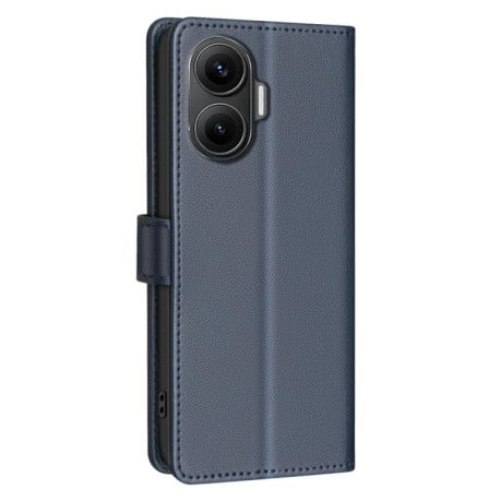 Чехол-книжка Litchi Texture RFID Anti-theft Leather для Xiaomi Poco F7 5G - синий