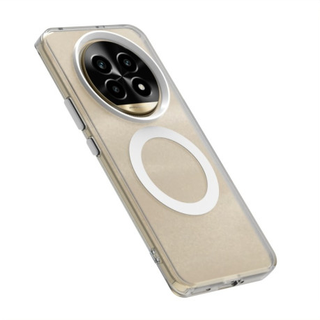 Противоударный чехол Candy Magsafe PC Hybrid TPU для Realme 13 Pro+ 5G - белый