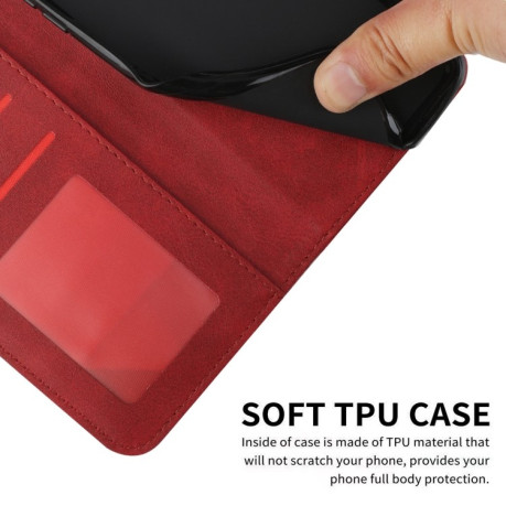 Чехол-книжка Stitching Calf Texture для Infinix Zero 30 4G - красный
