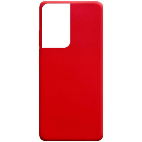 Силиконовый чехол Candy для Samsung Galaxy S21Ultra - красный