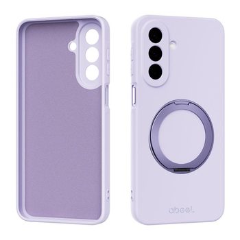 Чехол ABEEL с жидкосиликоновым покрытием и подставкой на Samsung Galaxy A27 5G — лиловый