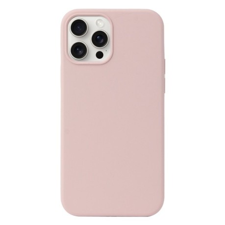 Силіконовий чохол Solid Color Liquid для iPhone 16 Pro - рожевий