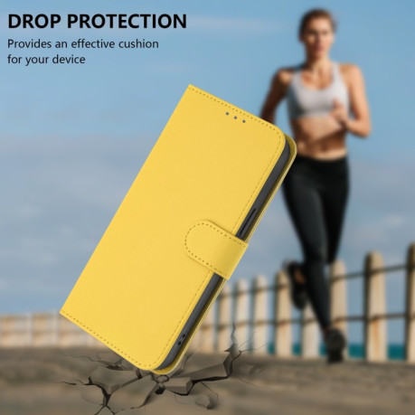 Чехол-книжка Skin Feel Solid Color Leather для Infinix Zero 30 4G - желтый