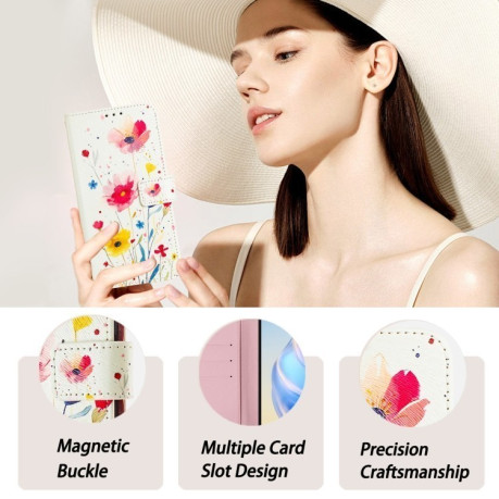 Чохол-книжка Colored Drawing Pattern для iPhone 16e - кольоровий