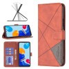 Чохол-книжка Magnetic Buckle Rhombus для Xiaomi Redmi Note 12S 4G / Note 11 - коричневий
