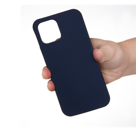 Силиконовый чехол Solid Color Liquid на iPhone 14 - темно-синий