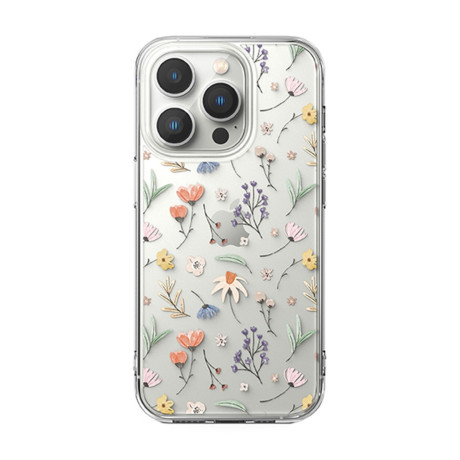Чехол Ringke Fusion Design Armored Case Cover with Gel Frame  для iPhone 14 Pro - Dry flowers