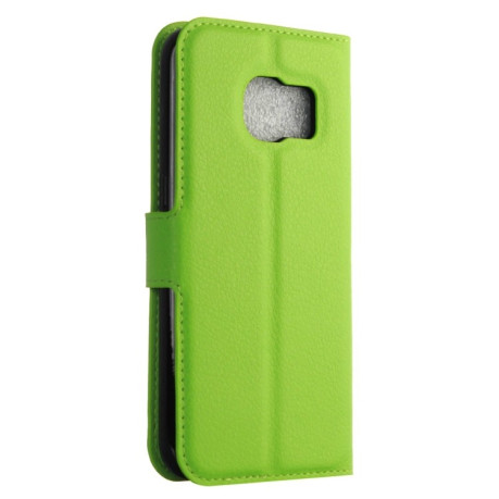 Чехол-книжка Litchi Texture на Samsung Galaxy S7 - зеленый