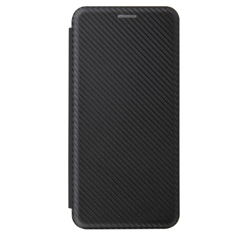Чехол-книжка Carbon Fiber Texture на Samsung Galaxy S21 Ultra - черный