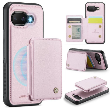 Чохол JEEHOOD J05 Business Magnetic Style RFID Leather для Google Pixel 9a - рожевий