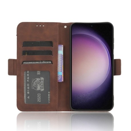 Чохол-книжка Skin Feel Calf для Samsung Galaxy S23 FE 5G - коричневий