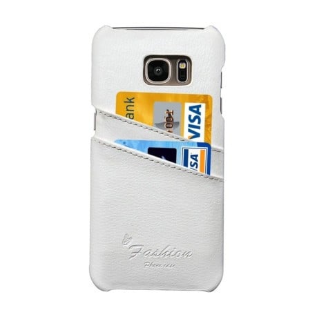 Кожаный Чехол Fashion Deluxe Retro для Samsung Galaxy S7 Edge / G935 - белый