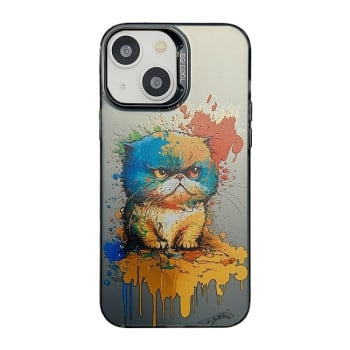 Чехол-книжка Cute Animal Pattern Series для iPhone 15 - Fat Cat