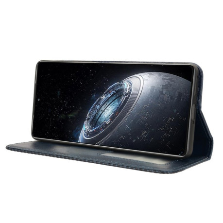 Чехол-книжка Magnetic Buckle Retro Crazy Horse Texture на Infinix GT 20 Pro 5G - синий