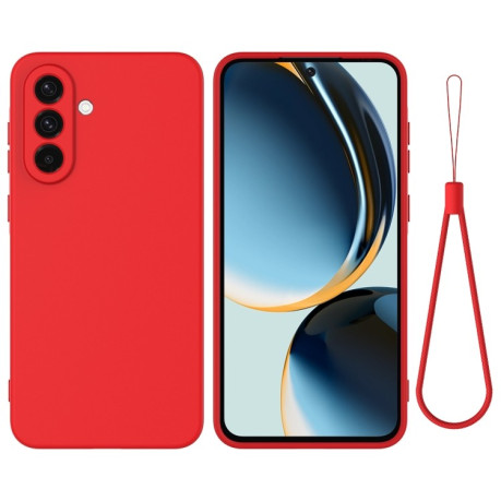 Силиконовый чехол Solid Color Liquid Silicone на Samsung Galaxy A56 5G - красный