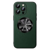 Кожаный чехол SULADA Microfiber Leather MagSafe Magnetic на iPhone 15 Pro - зеленый