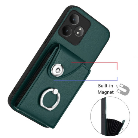 Протиударний чохол Organ Card Bag Ring Holde Realme GT Neo6 / GT 6T 5G - зелений