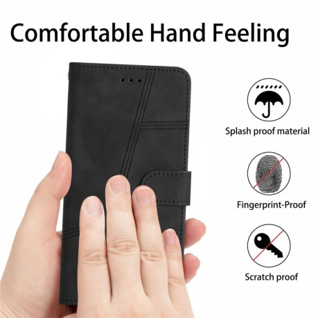 Чохол-книжка Stitching Skin Feel для iPhone 16 - чорний