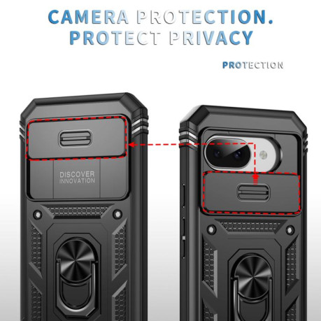Протиударний чохол Sliding Camshield для Google Pixel 9a - чорний