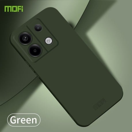 Ультратонкий чехол MOFI Qin Series Skin Feel All-inclusive Silicone Series для Xiaomi Redmi Note 13 - зеленый