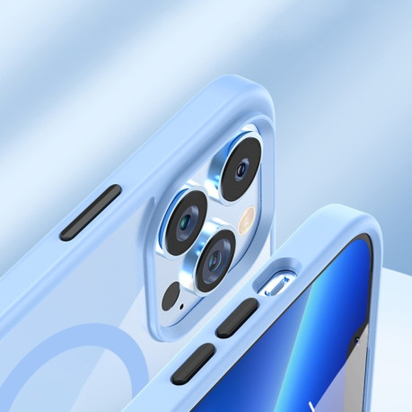 Протиударний чохол Crystal Clear Series (Magsafe) для iPhone 14 Pro Max - блакитний
