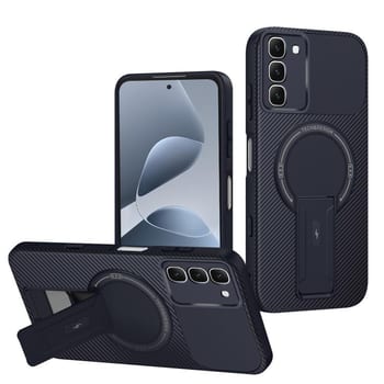 Противоударный чехол Carbon Fiber Texture (MagSafe) на Infinix Hot 70 5G — синий