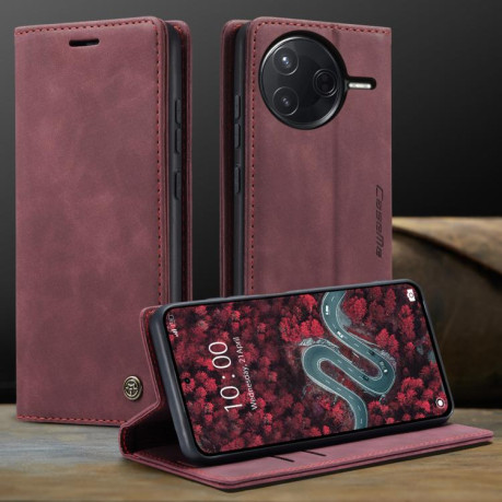 Чохол-книжка CaseMe-013 Multifunctional на Xiaomi Poco F7 Pro / F7 Ultra - червоний