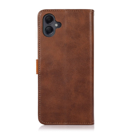 Чохол-книжка KHAZNEH Dual-color Cowhide для Samsung Galaxy A06 4G - коричневий