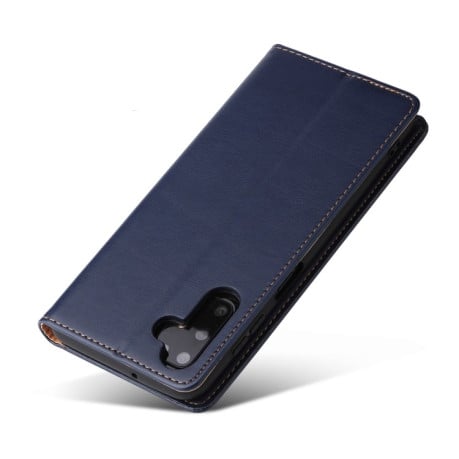 Шкіряний чохол-книжка Fierre Shann Genuine для Samsung Galaxy A55 5G - синій
