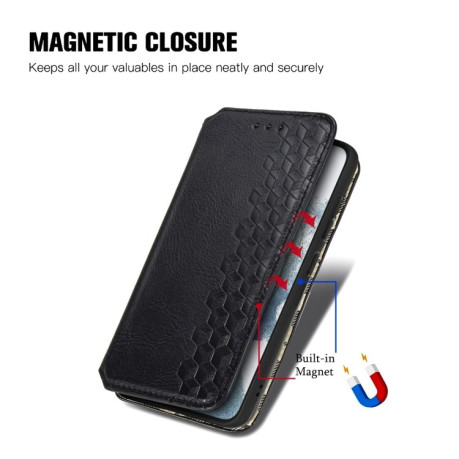 Чехол-книжка Cubic Grid на Samsung Galaxy S23+Plus 5G - черный