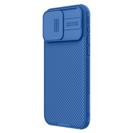 Противоударный чехол NILLKIN CamShield (MagSafe) для iPhone 15 Pro - синий