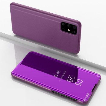 Чехол книжка Clear View на Samsung Galaxy S20+ Plus-фиолетовый