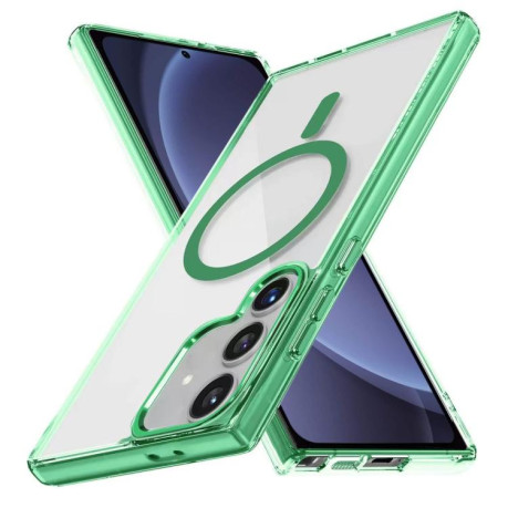 Протиударний чохол Ice Color Magnetic Series TPU Hybrid Acrylic Magsafe  для Samsung Galaxy S25+ 5G - зелений