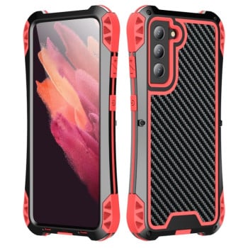 Протиударний металевий чохол R-JUST AMIRA Samsung Galaxy S21 FE - червоний