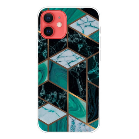 Протиударний чохол Marble Pattern для iPhone 14/13 - Rhombus Dark Green