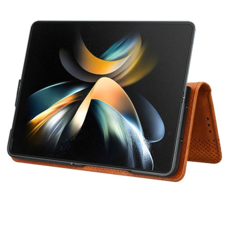 Чохол-книжка Magnetic Buckle Retro Crazy Horse Texture Samsung Galaxy Fold4 5G - коричневий