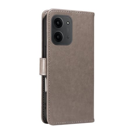 Чехол-книжка Cat Embossing Pattern на Xiaomi Redmi 15C 5G / 4G EU 173mm - серый