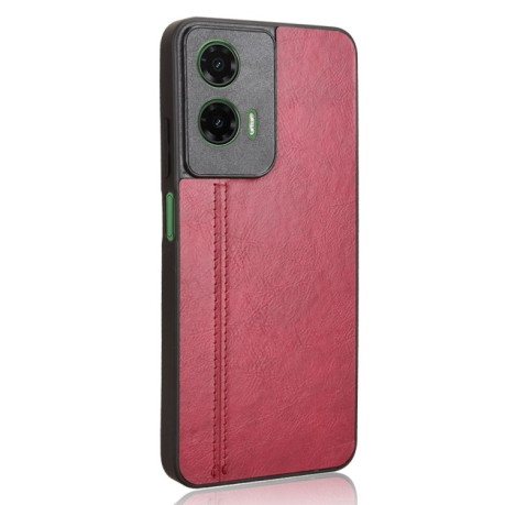 Ударозащитный чехол Sewing Cow Pattern для Motorola Moto G35 5G - красный